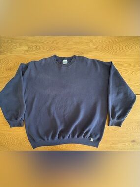Vintage Discus Athletic Sweatshirt 3XL USA Made Navy Blue Blank Crewneck 90s